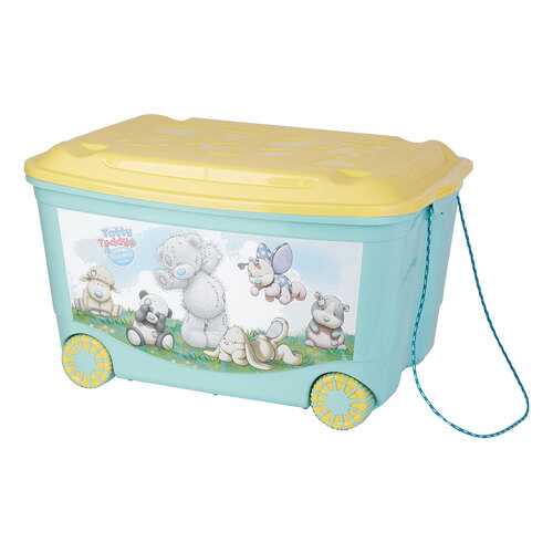 Ящик для хранения игрушек Me to You На колесах с аппликацией зеленый в Детки