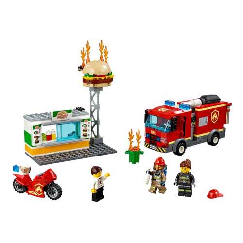 Конструктор LEGO City 60214 Пожар в бургер-кафе в Детки