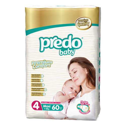 Подгузники Predo Baby Maxi №4 Гигантская пачка 60 шт. 7-18 кг в Детки