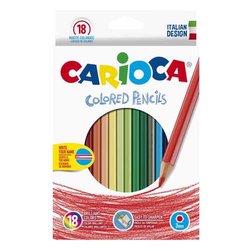 Карандаши цветные Carioca Набор карандашей цветных 18 цветов в Детки