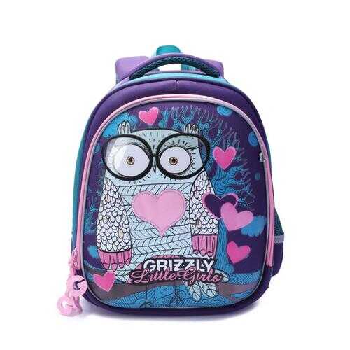 Школьный рюкзак Grizzly для девочки фиолетовый Little Girls в Детки
